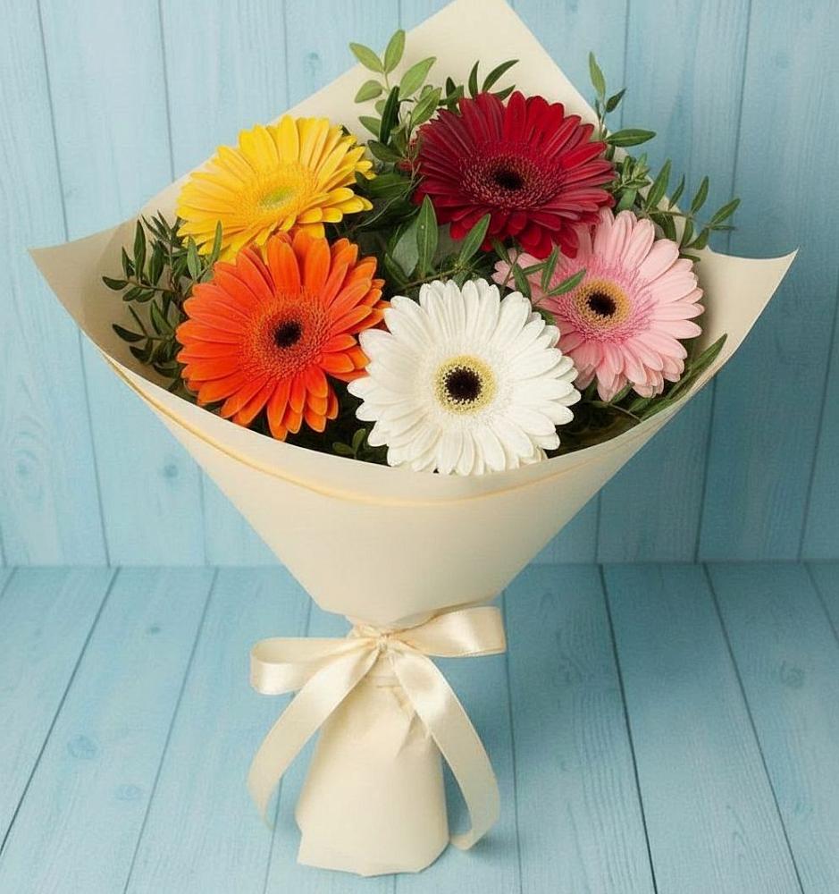 Букет цветов из: Герберы в Искре