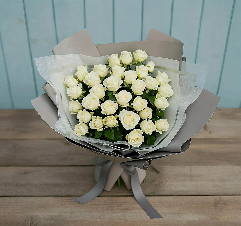 Букет Белоснежная нежность в Искре