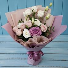 Букет цветов из:  Розы и Лизиантусы #REPLACE_PRED# Искре
