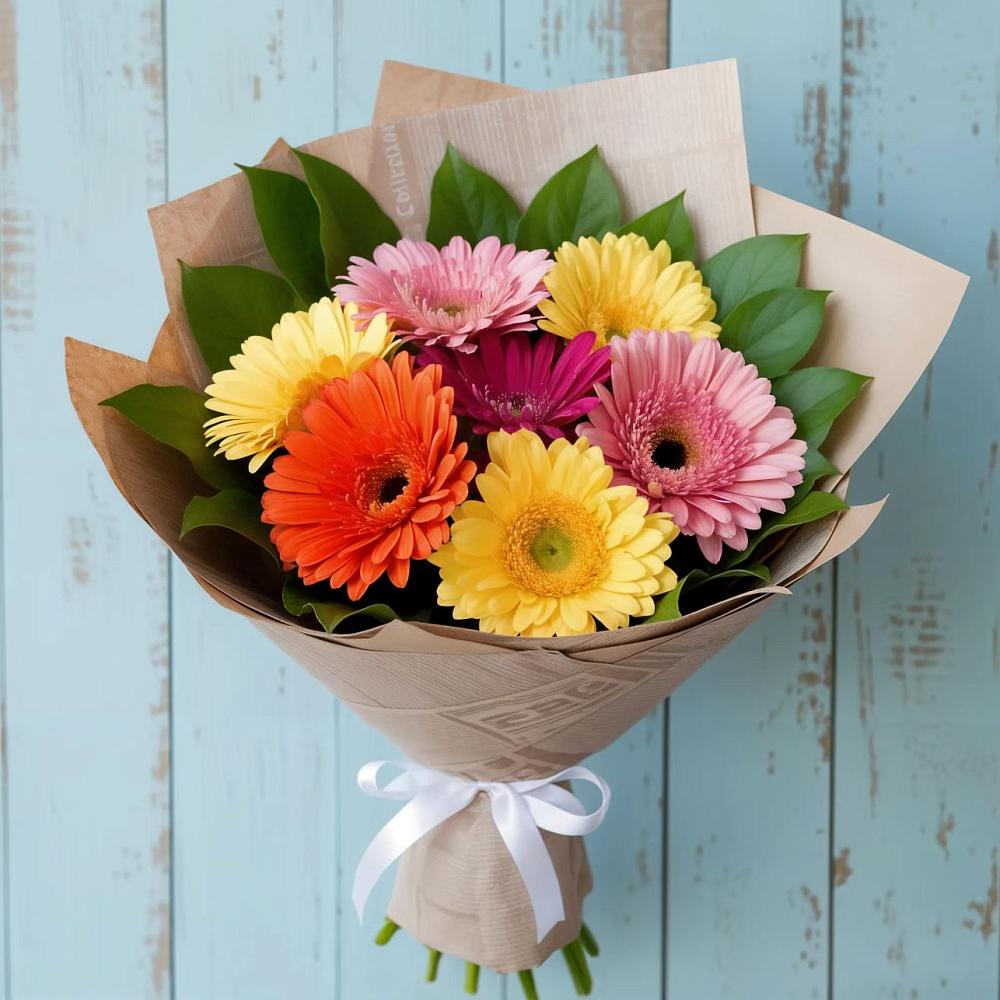 Букет цветов из: Герберы в Искре