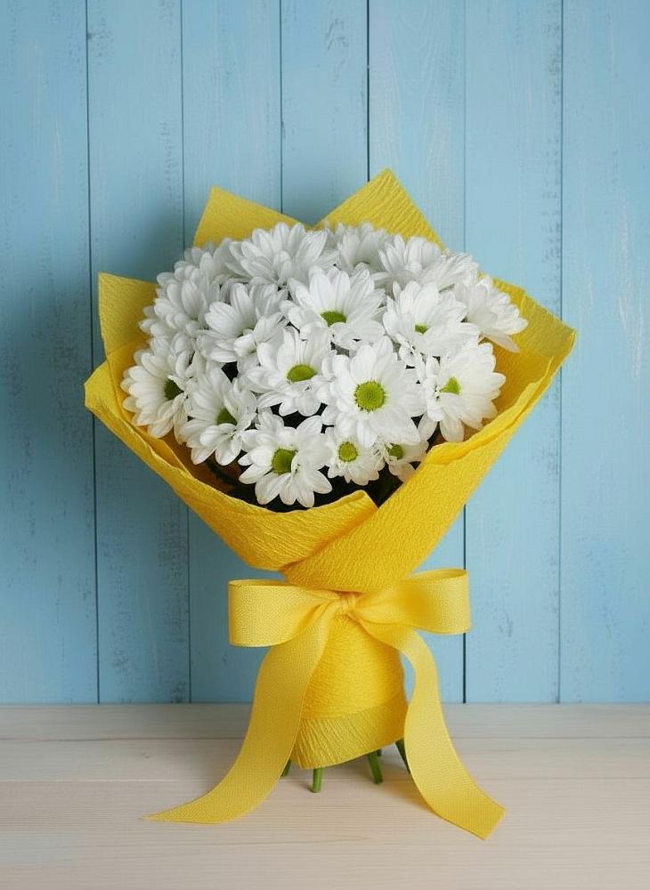 Букет цветов из: Хризантемы в Искре