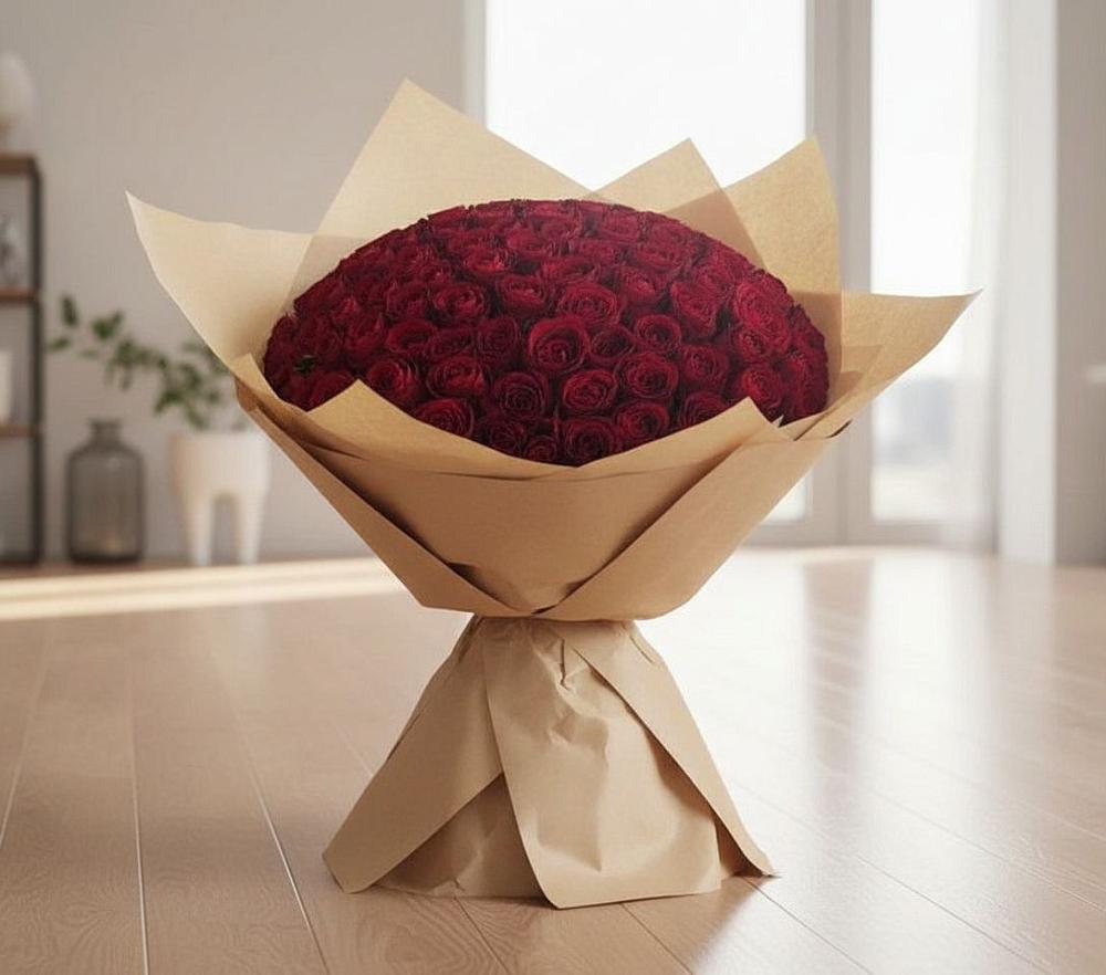 Букет 101 Красная роза в Искре