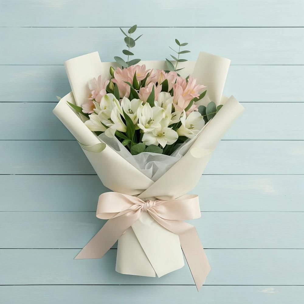 Букет цветов из: Альстромерии в Искре